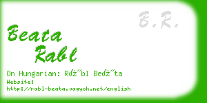 beata rabl business card